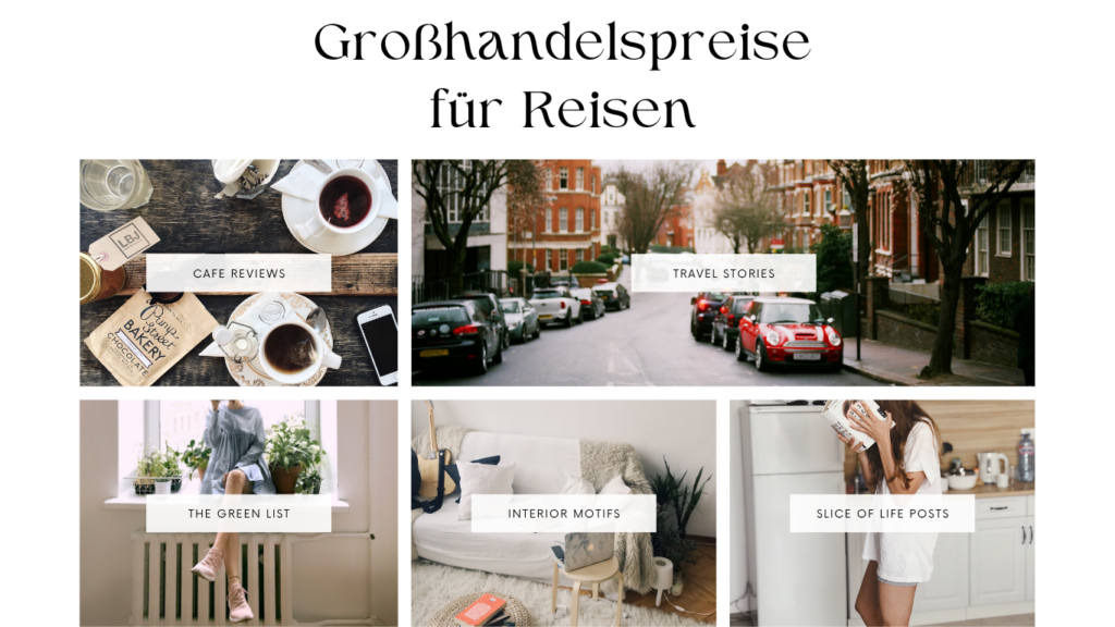 großhandelspreise für reisen